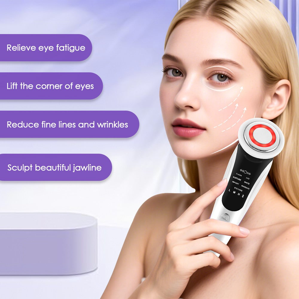 Massageador Facial EMS KOVO | LED + Vibração Sônica | Rejuvenescimento em Casa