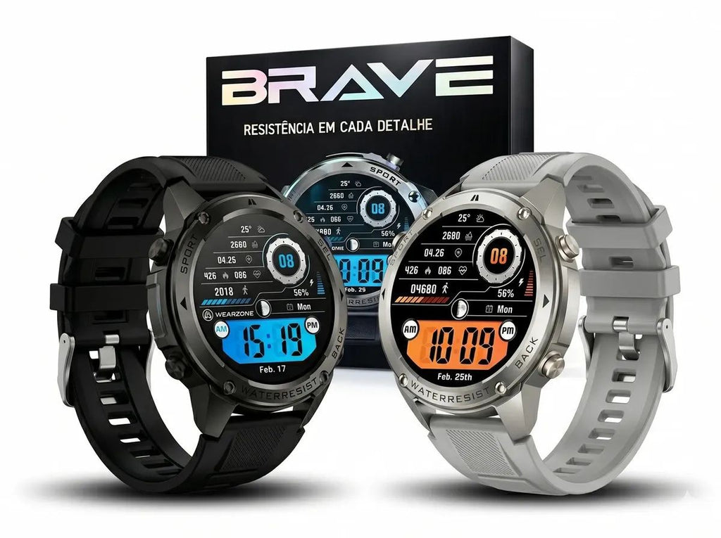 Smartwatch KOVO Brave | GPS + Strava | À Prova D'água 50m | Bateria 10 Dias