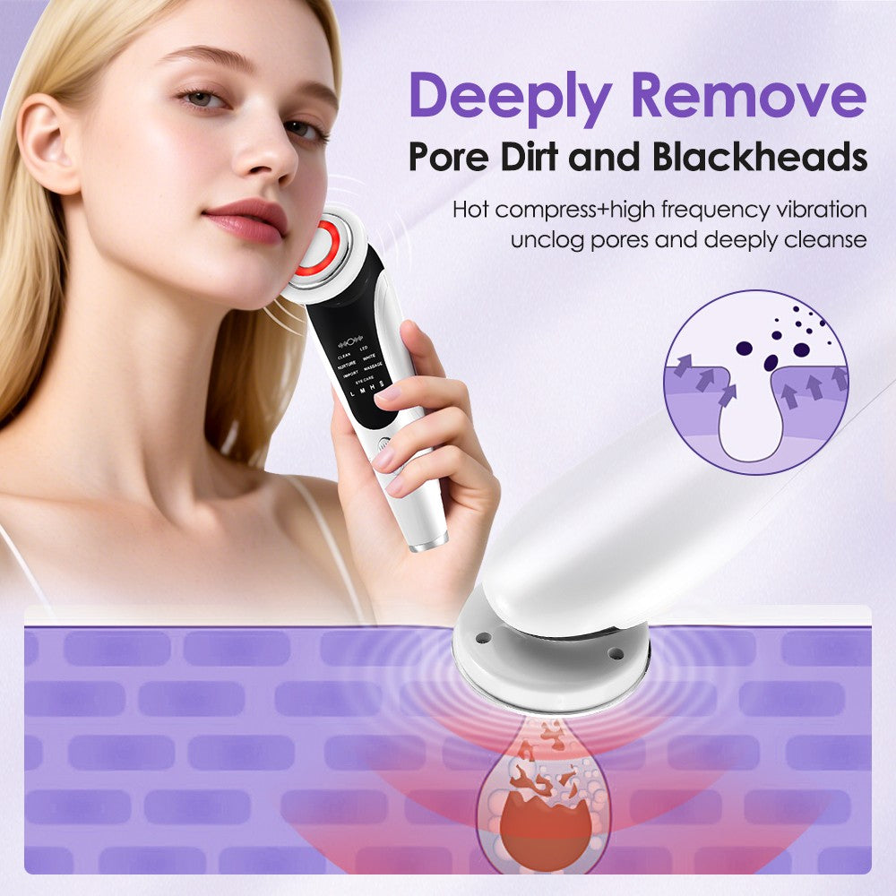 Massageador Facial EMS KOVO | LED + Vibração Sônica | Rejuvenescimento em Casa