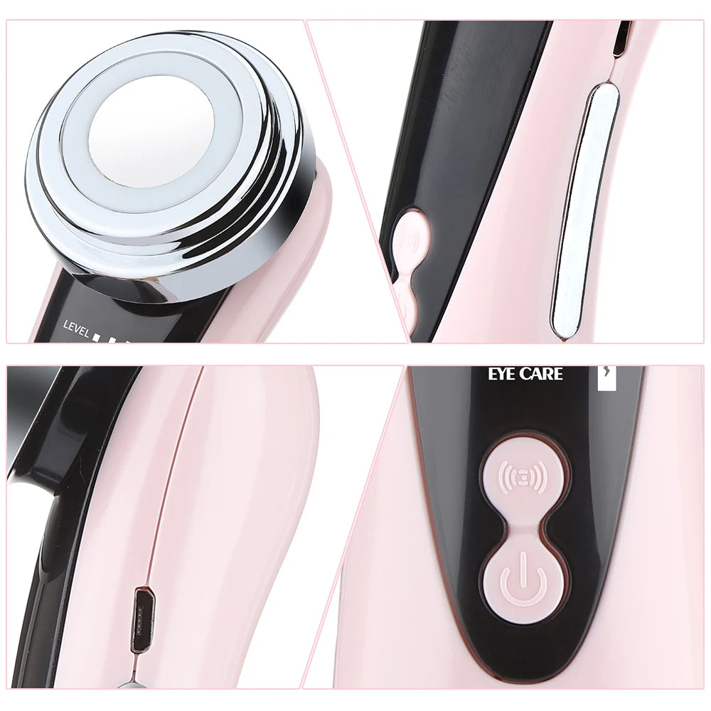 Massageador Facial EMS KOVO | LED + Vibração Sônica | Rejuvenescimento em Casa