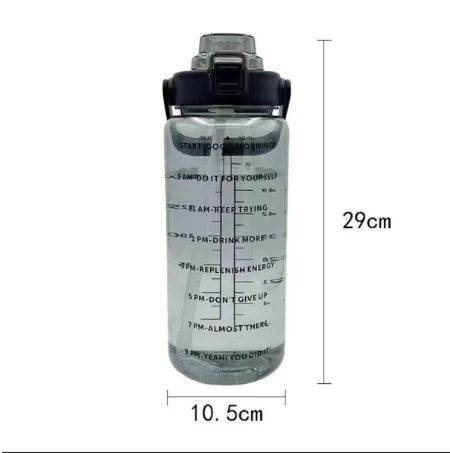 Garrafa de água de palha 2l, copo de água de plástico de grande capacidade, garr