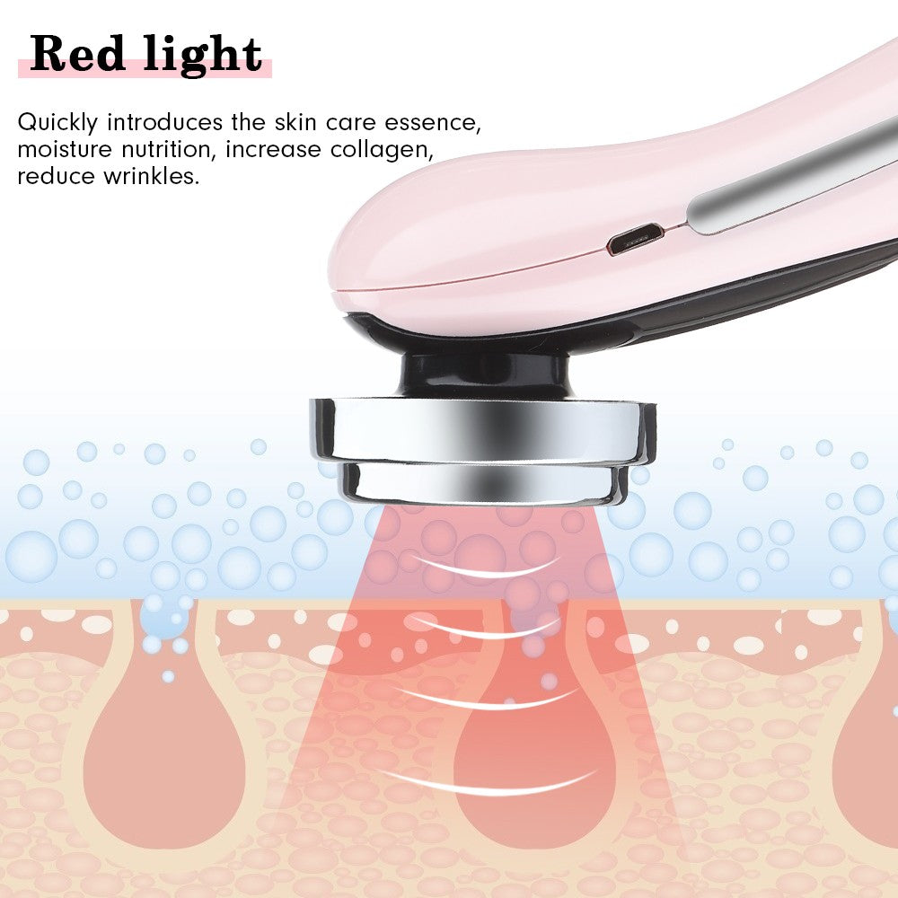 Massageador Facial EMS KOVO | LED + Vibração Sônica | Rejuvenescimento em Casa