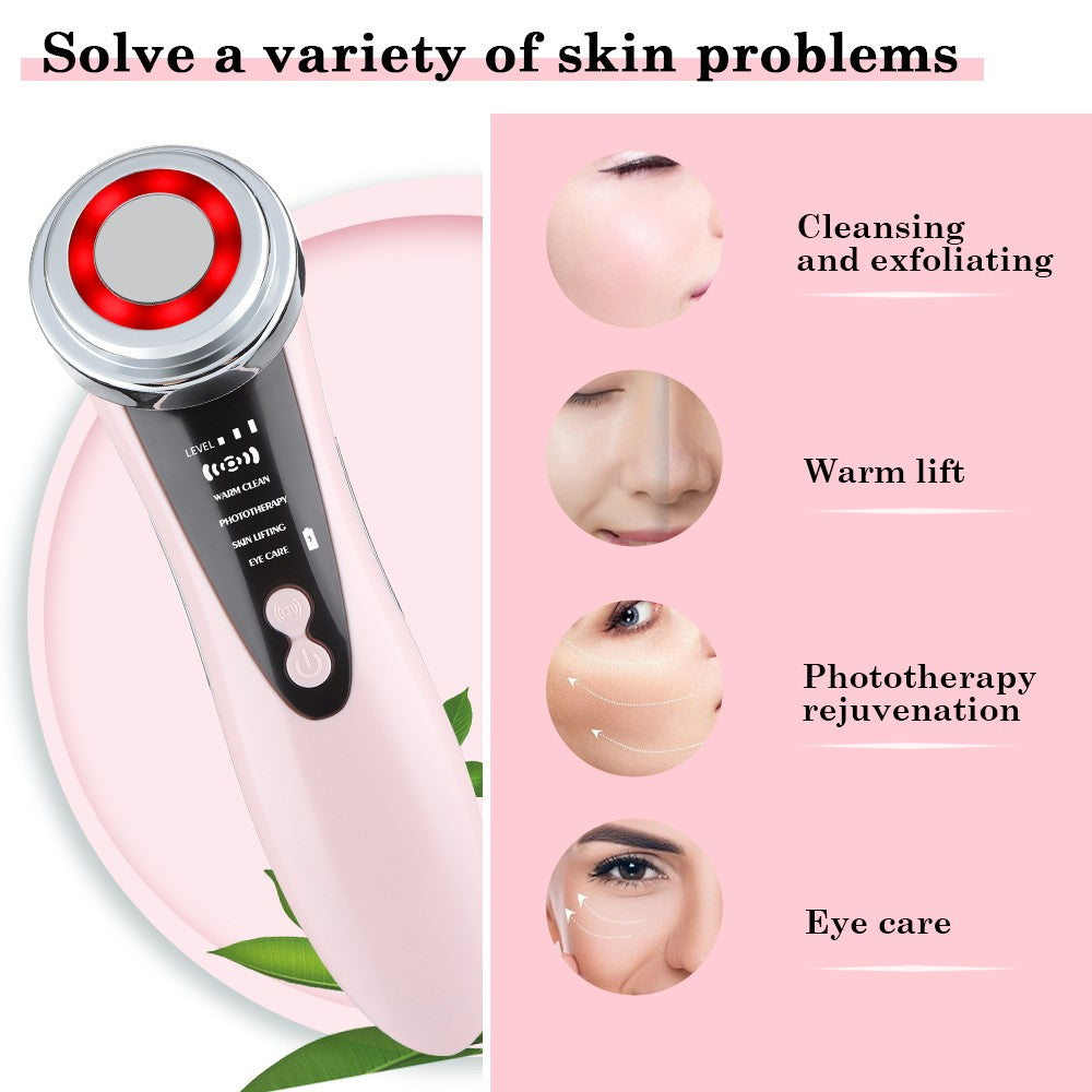 Massageador Facial EMS KOVO | LED + Vibração Sônica | Rejuvenescimento em Casa