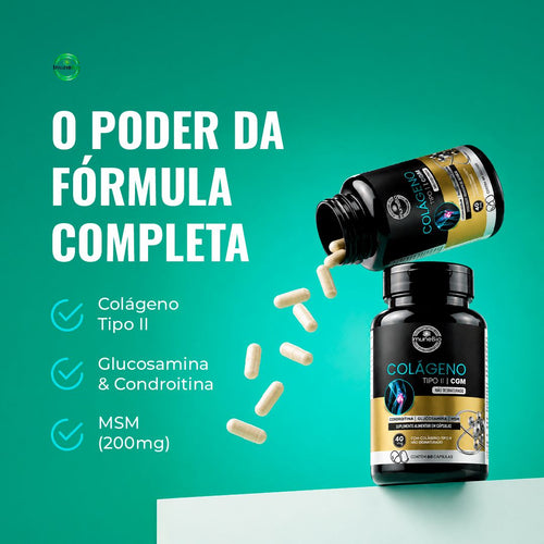 Colágeno Tipo 2 CGM + Glucosamina + Condroitina + MSM | 60 Cápsulas