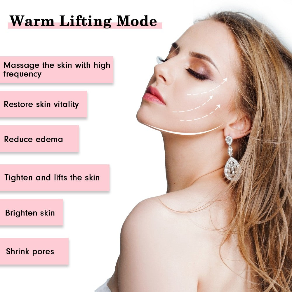 Massageador Facial EMS KOVO | LED + Vibração Sônica | Rejuvenescimento em Casa