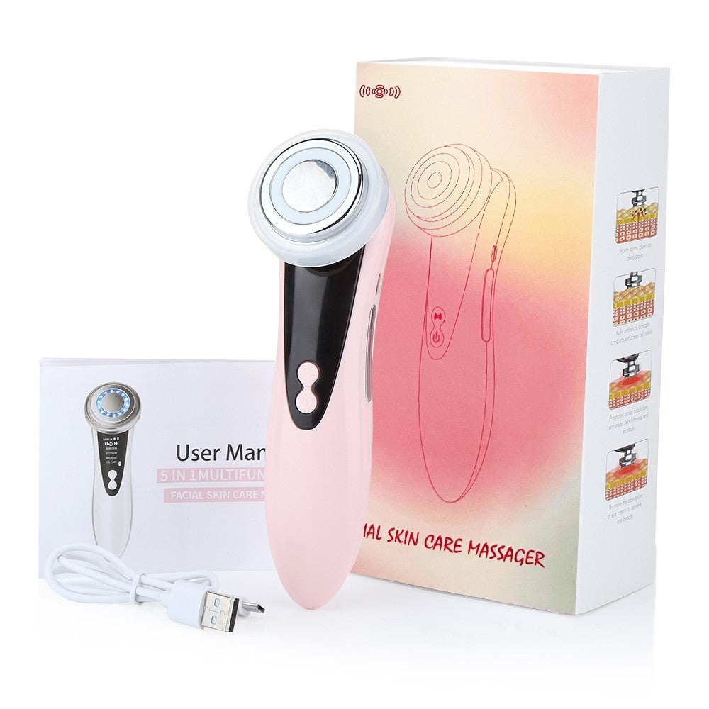 Massageador Facial EMS KOVO | LED + Vibração Sônica | Rejuvenescimento em Casa