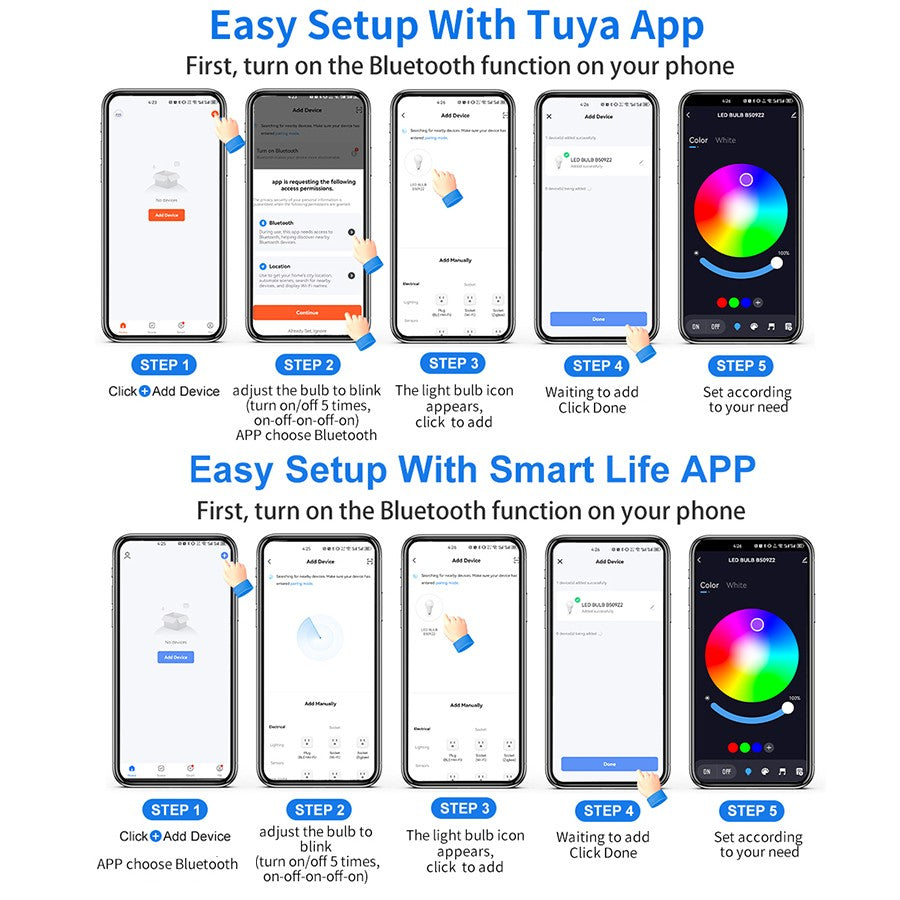Lâmpada Inteligente Smart LED Bluetooth RGB – Controle por Aplicativo (Bivolt)