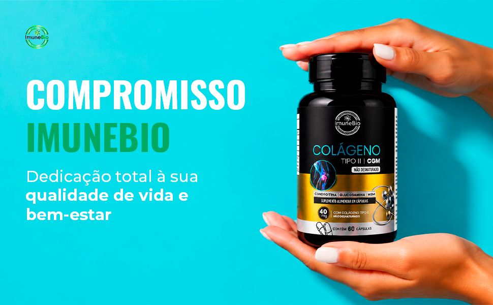 Colágeno Tipo 2 CGM + Glucosamina + Condroitina + MSM | 60 Cápsulas