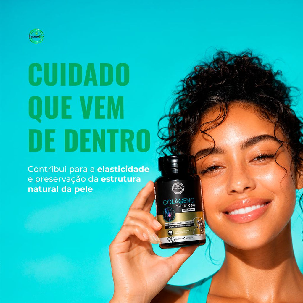 Colágeno Tipo 2 CGM + Glucosamina + Condroitina + MSM | 60 Cápsulas