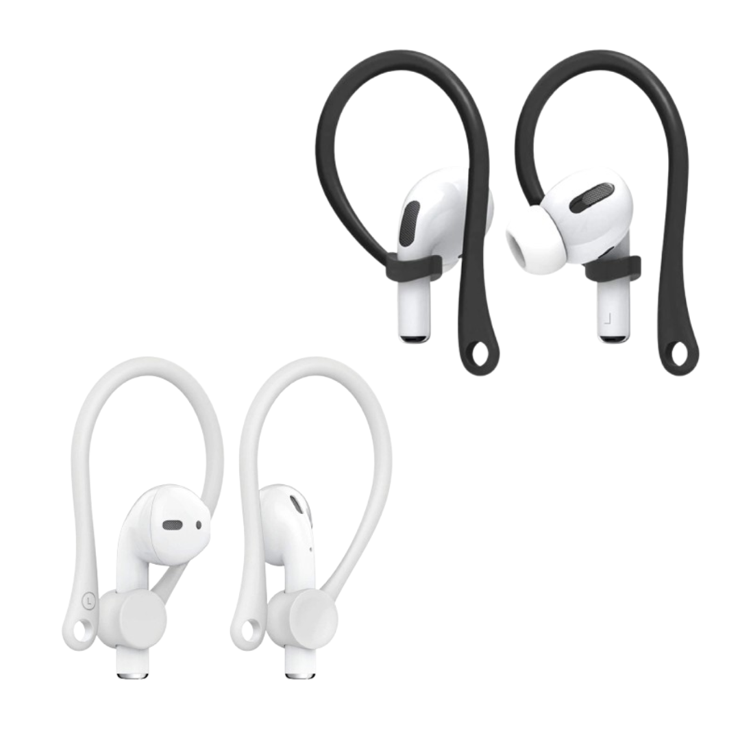 Fixador Suporte de Orelha Anti-Queda para Fone AirPods Cor:Preto