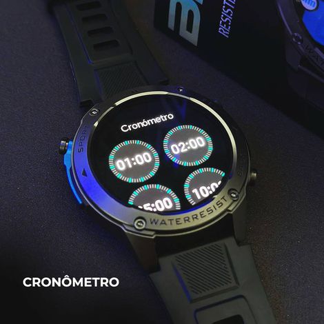 Smartwatch KOVO Brave | GPS + Strava | À Prova D'água 50m | Bateria 10 Dias