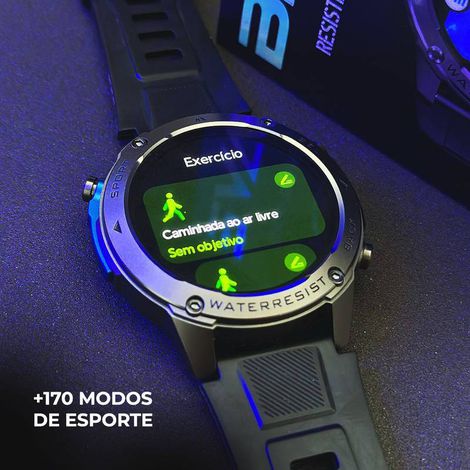 Smartwatch KOVO Brave | GPS + Strava | À Prova D'água 50m | Bateria 10 Dias