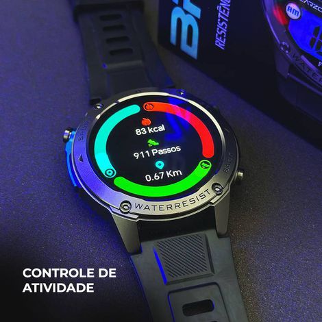 Smartwatch KOVO Brave | GPS + Strava | À Prova D'água 50m | Bateria 10 Dias